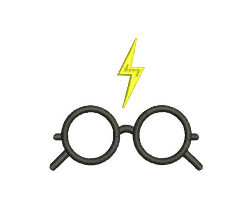 Glasses Machine Embroidery Design