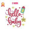 Hello Baby Machine Embroidery Design