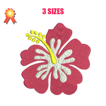 Hibiscus Silhouette Machine Embroidery Design