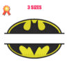 Batman Split Machine Embroidery Design