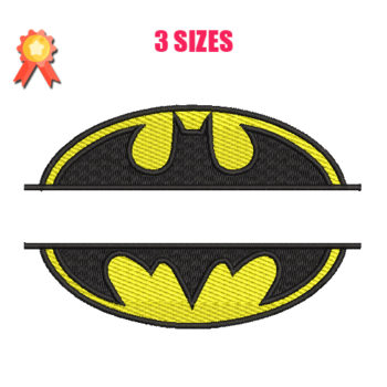 Batman Split Machine Embroidery Design