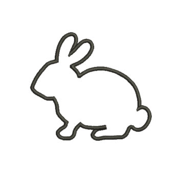 Bunny Silhouette Machine Embroidery Design