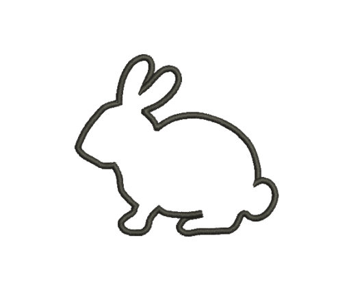 Bunny Silhouette Machine Embroidery Design