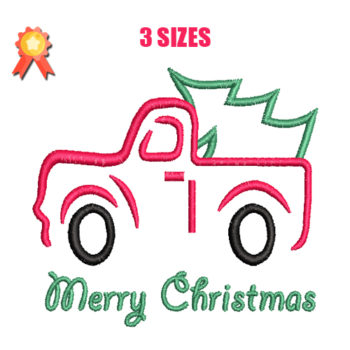 Merry Christmas Machine Embroidery Design