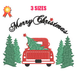 Merry Christmas Machine Embroidery Design