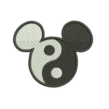 Mickey Mouse Yin Yang Machine Embroidery Design