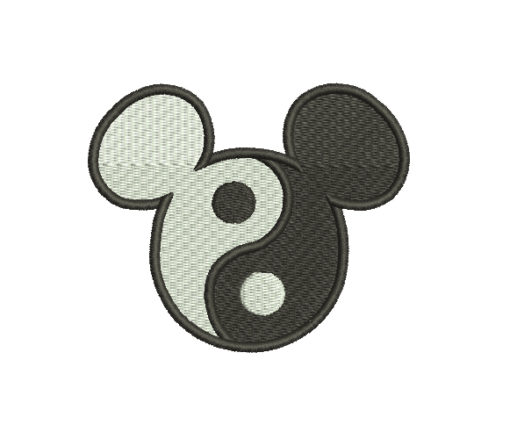 Mickey Mouse Yin Yang Machine Embroidery Design