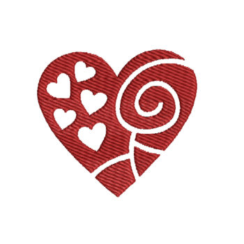 Valentine Heart Machine Embroidery Design