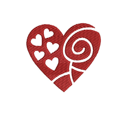 Valentine Heart Machine Embroidery Design