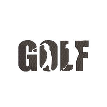 Golf Silhouette Machine Embroidery Design