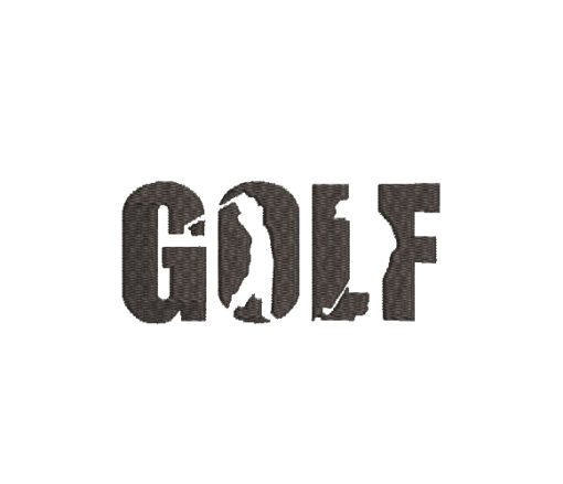 Golf Silhouette Machine Embroidery Design