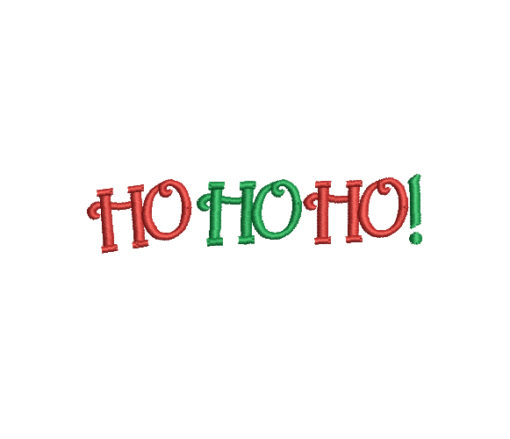 HO HO HO Machine Embroidery Design