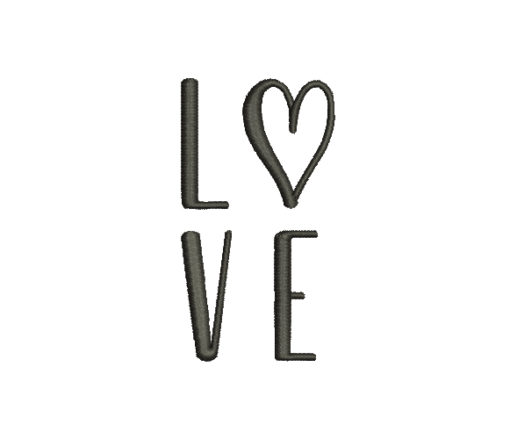 Love Heart Machine Embroidery Design