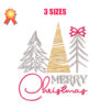 Merry Christmas Machine Embroidery Design