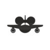 Airplane Mickey Mouse Machine Embroidery Design