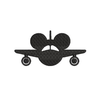Airplane Mickey Mouse Machine Embroidery Design