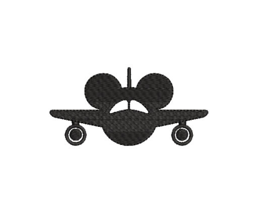 Airplane Mickey Mouse Machine Embroidery Design