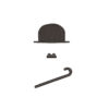 Charlie Chaplin Silhouette Machine Embroidery Design