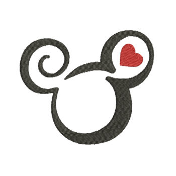 Mickey Mouse Silhouette Machine Embroidery Design