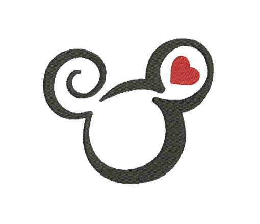 Mickey Mouse Silhouette Machine Embroidery Design