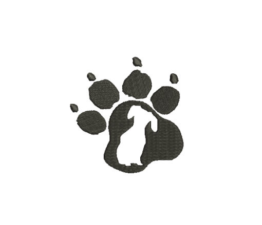 Paw Print Machine Embroidery Design