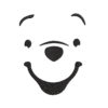 Winnie Pooh Face Machine Embroidery Design