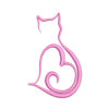 Cat Silhouette Machine Embroidery Design