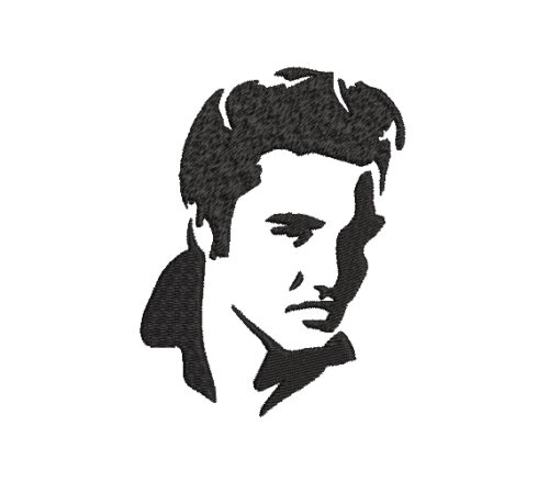 Elvis Face Machine Embroidery Design