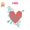 I Love You Machine Embroidery Design