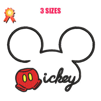 Mickey Silhouette Machine Embroidery Design