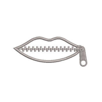 Zipper Mouth Machine Embroidery Design