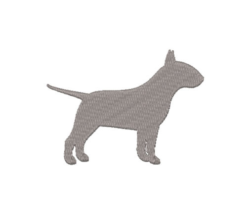 Bull Terrier Silhoulette Machine Embroidery Design