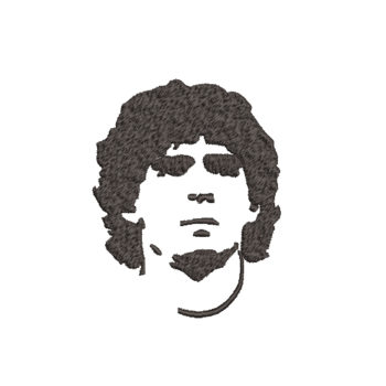 Diego Maradona face Machine Embroidery Design