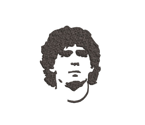 Diego Maradona face Machine Embroidery Design