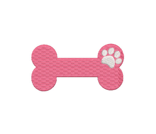 Dog Bone Machine Embroidery Design