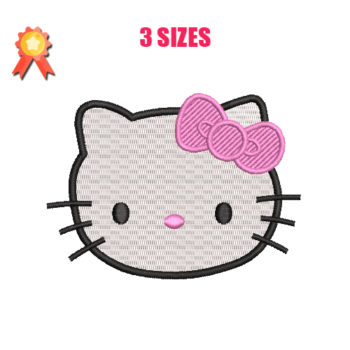 Hello Kitty Face Machine Embroidery Design