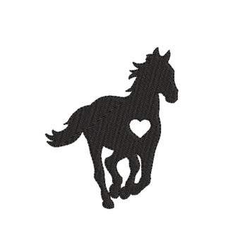 Horse Silhouette Machine Embroidery Design