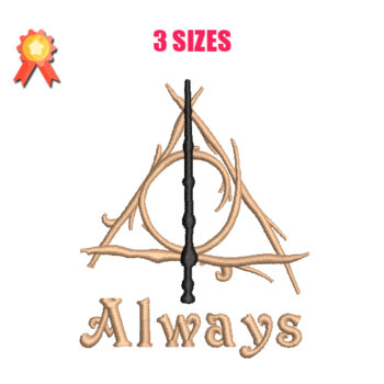 The Deathly Hallows - Always Machine Embroidery Design