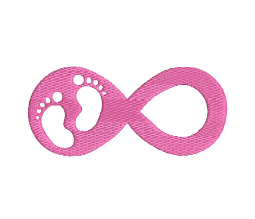 Baby Feet Infinity Machine Embroidery Design