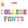 College Fonts Machine Embroidery Design