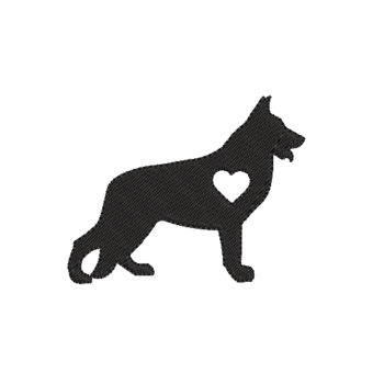 German shephard Silhouette Machine Embroidery Design