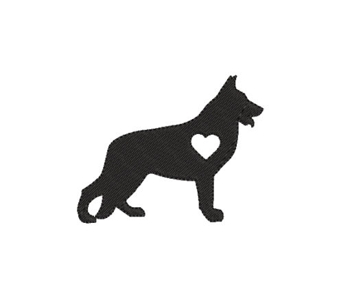 German shephard Silhouette Machine Embroidery Design