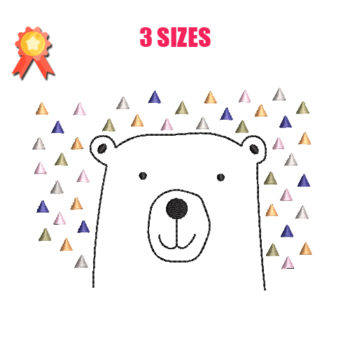 Baby Bear Machine Embroidery Design