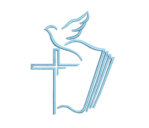 Dove Cross Machine Embroidery Design