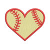 I Love Baseball Machine Embroidery Design