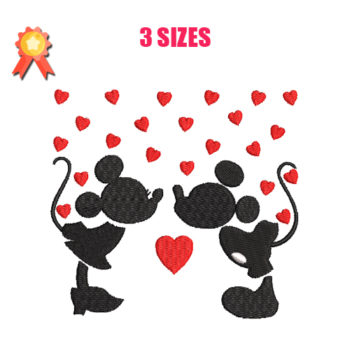 Mickey & Minnie Machine Embroidery Design