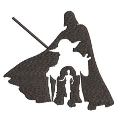Star Wars silhouette Machine Embroidery Design