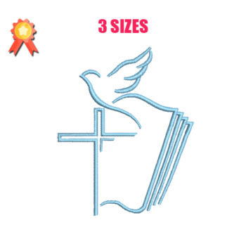 Dove Cross Machine Embroidery Design