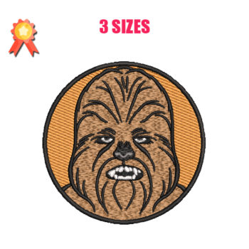 Chewbacca Face Machine Embroidery Design