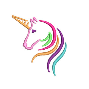 Colorful Unicorn Machine Embroidery Design